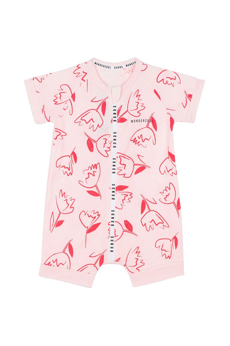 Short Sleeve Bonds Zip Romper Sale BONDS WONDERCOOL EYELET ZIPPY