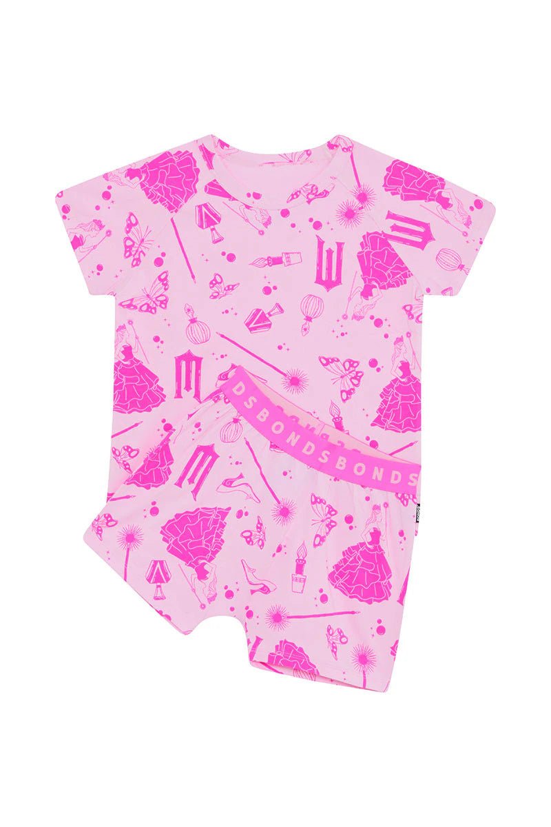 BONDS X WICKED KIDS SHORT SLEEVE SLEEP SET Good Witch Pink