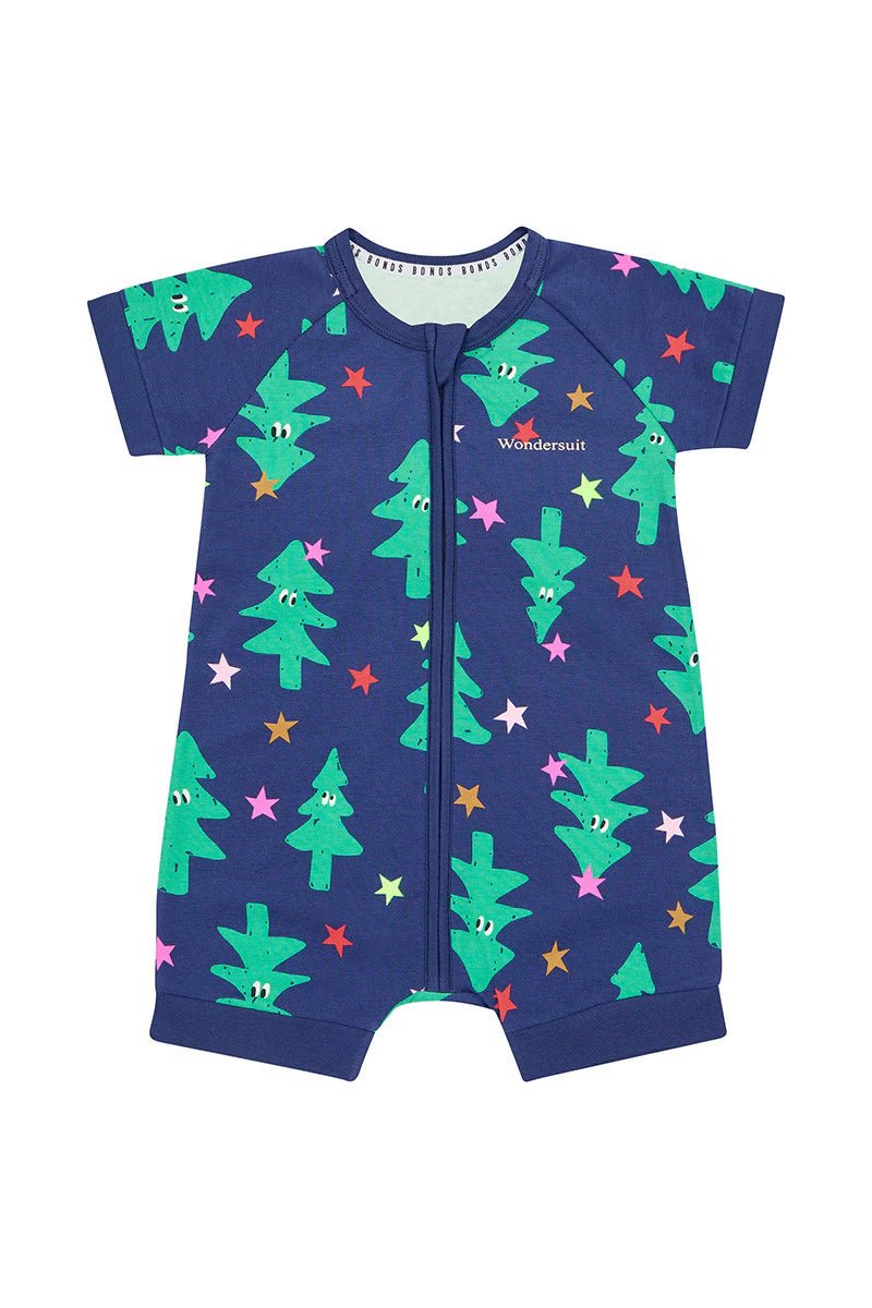 BONDS ZIPPY WONDERSUIT ROMPER SHORT SLEEVE Twinkle Tree Galaxy