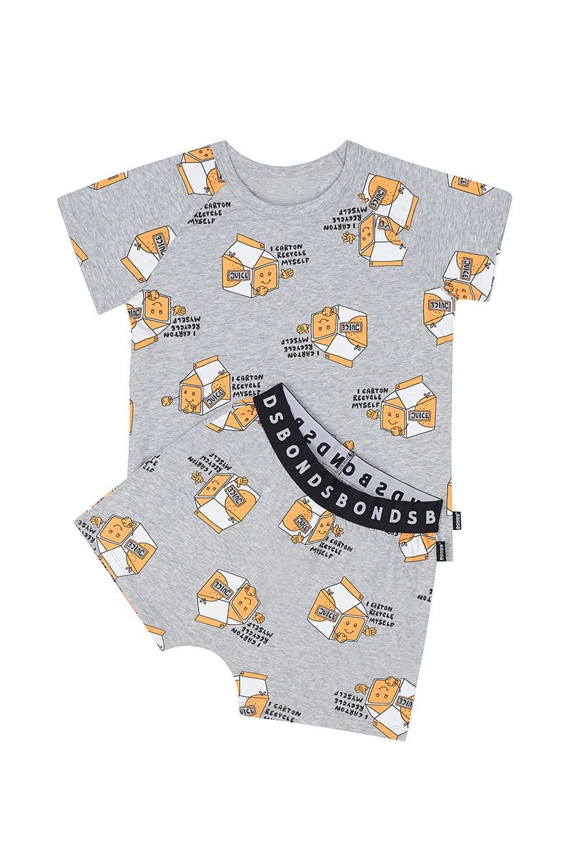 BONDS KIDS SHORT SLEEVE SLEEP SET Carton Recycle New Grey Marle