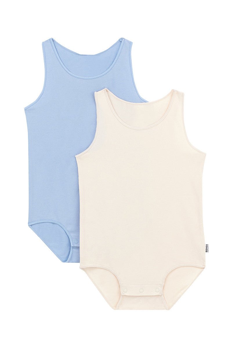 BONDS ORGANICS SINGLETSUIT 2 PACK Blueberry Cream Macadamia Kids Outlet Online