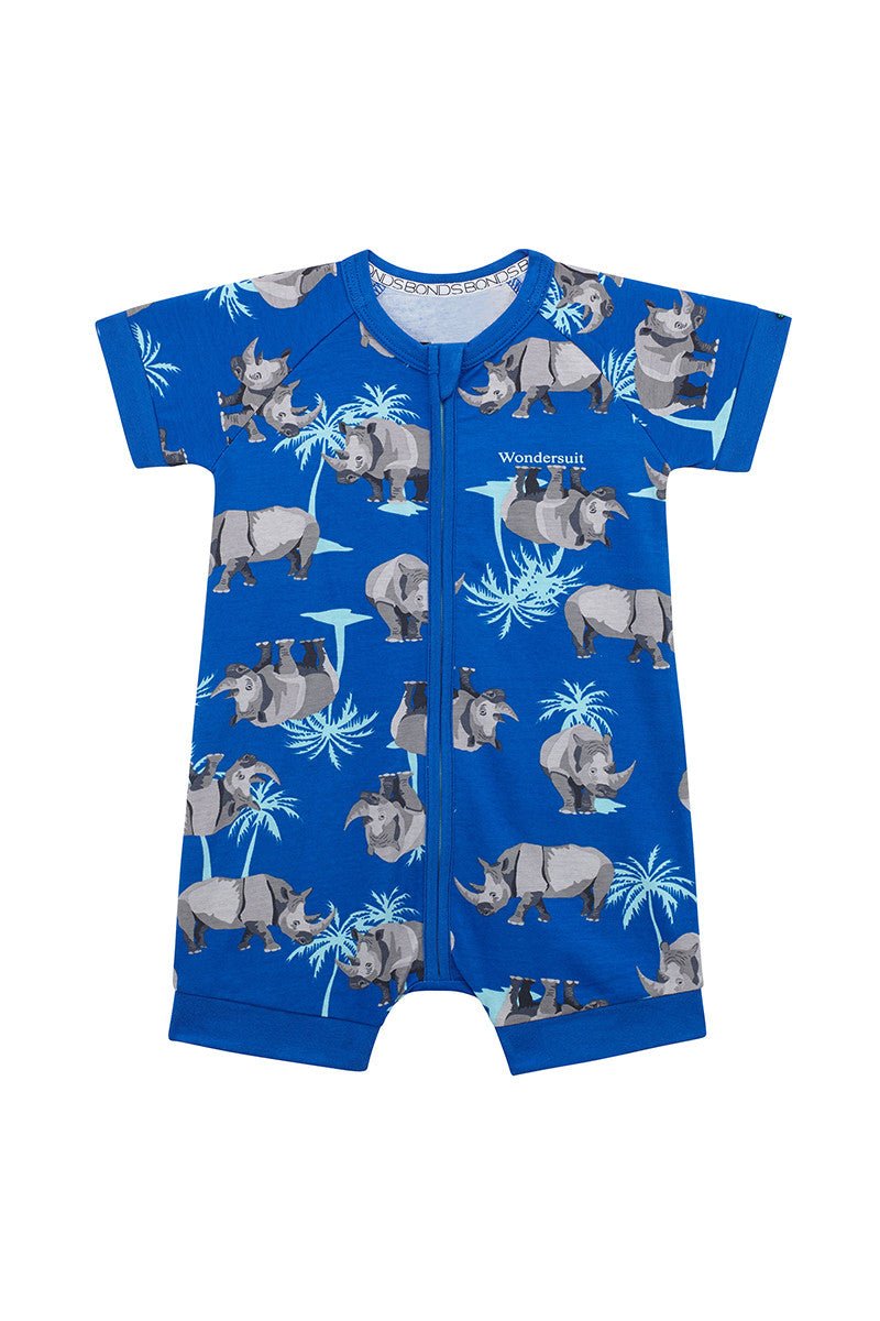 BONDS ZIPPY WONDERSUIT ROMPER SHORT SLEEVE - Radical Rhino Belise Blue –  Kids Outlet Online