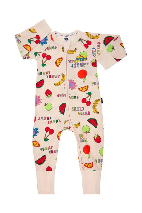BONDS X THE WIGGLES ZIPPY WONDERSUIT LONG SLEEVE Fruit Salad
