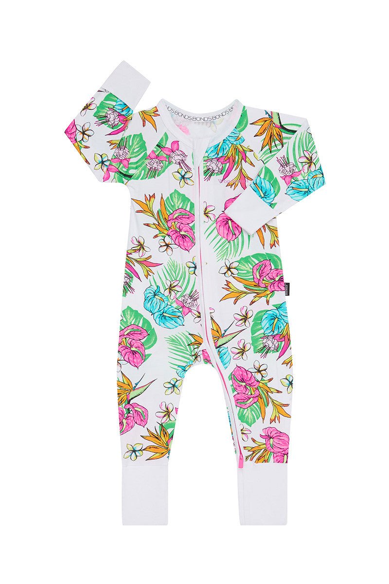 BONDS ZIPPY WONDERSUIT LONG SLEEVE - Rainbow Paradise White – Kids ...